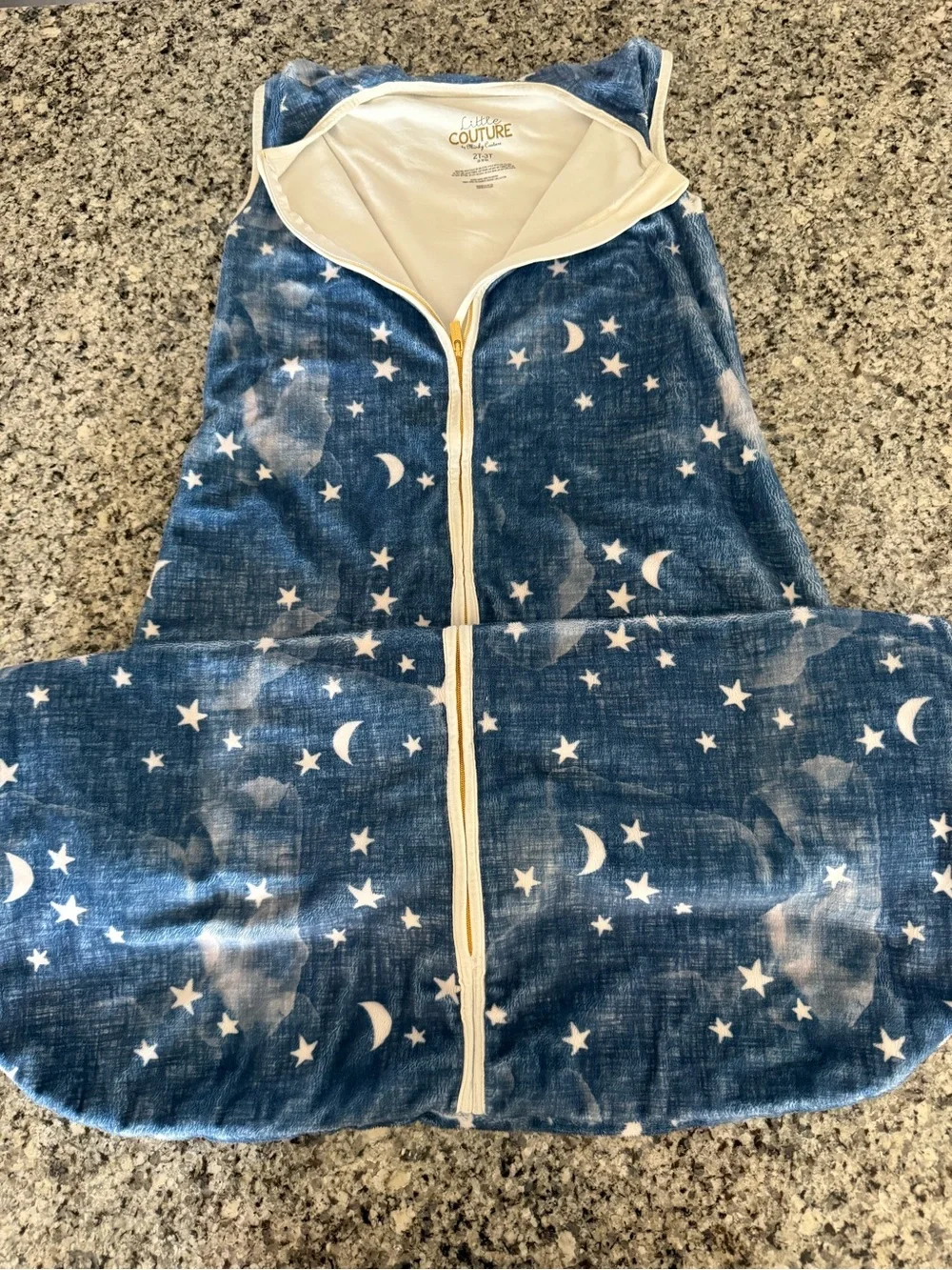 Blue Star & Moon Childs zip up sleeper 2t-3t